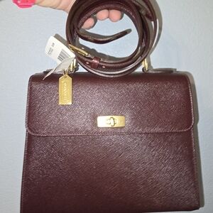 90s Coach Bag Satchel Crossbody Top Handle Purse Crossgrain Suede RARE Italy VTG